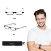 2 Pack Ultra thin Lightweight Folding Reading Glasses Women Men