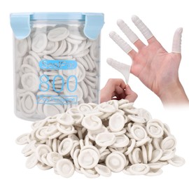 BAMTTOO Disposable Latex Finger Cots Anti Static Rubber Fingertips Protective Finger cots for Electronic Repair Handmade Apply Tattoo Supply Eyebrow Accessories (300pcs Finger Cots+1pc Storage Box)
