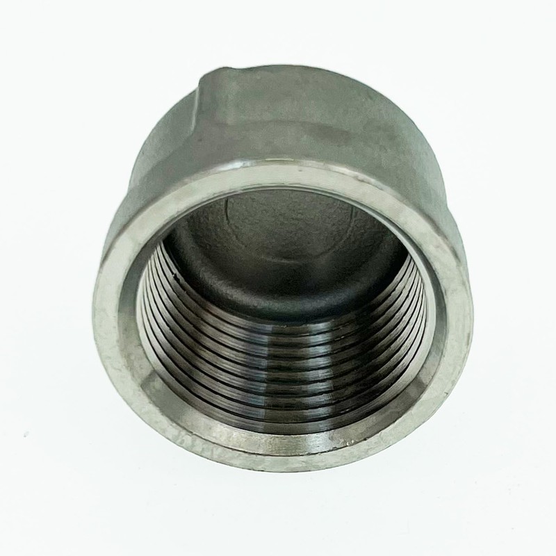 Nfomruyy 304 Stainless Steel Pipe Cap 1/2"NPT Thread, 0.25 Inch