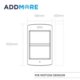 ERA Pet Friendly Motion Sensor for Wireless Alarm Systems - PIR - Energy Saving Pet Friendly Sensor Alarm with Easy Installation - Motion Detector Pet Friendly Home Alarm - Wireless Burglar Alarm