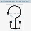24 Pcs Shower Curtain Hooks, Goowin Shower Curtain Rings, Durable