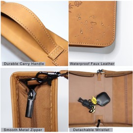 Bible Cover Case for Women with Detachable Wristlet Strap, PU Leather Bible Cover for Girl, Minimalist and Floral Design