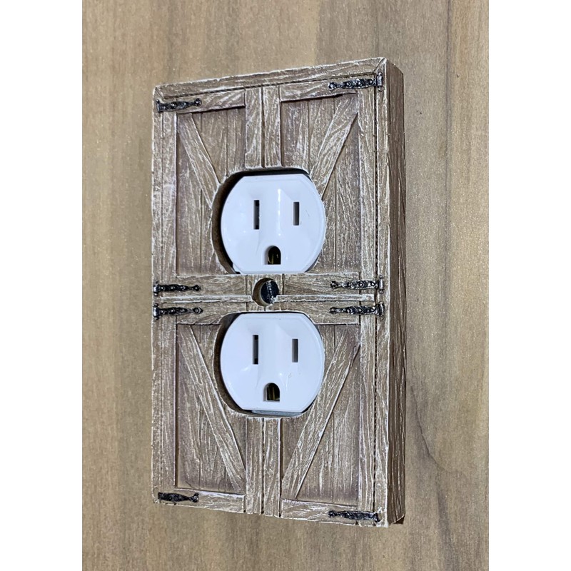 Top Brass Rustic Farmhouse Barndoor Electrical Cover Wall Plate -