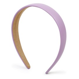 Purple Headbands for Women Lavender Hairband Faux Leather Headband for Women and Girls Plastic Hard Head Band Solid Colors 1 Inch Thin Hair Bands