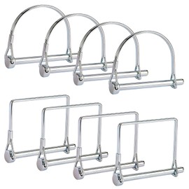 Aurdeayi 8PC Trailer Hitch Pin, Standard 1/4 Inch Hitch Pins, Strong Trailer Coupler Pin Safety Lock, Easy Hook Up Locking Retainer, Perfect for Tractor, RV, Farm Yard Equipment