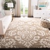 SAFAVIEH Florida Shag Collection SG460 Damask Non-Shedding Living Room Bedroom