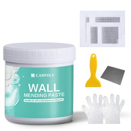 CARPOLY Drywall Repair Kit - 32 OZ Wall Spackle Paste with Self Adhesive Metal Patch, Dryall Repair Patch Kits, White Wall Putty Hole Filler, Quick and Easy Solution for Holes, Cracks and Gaps