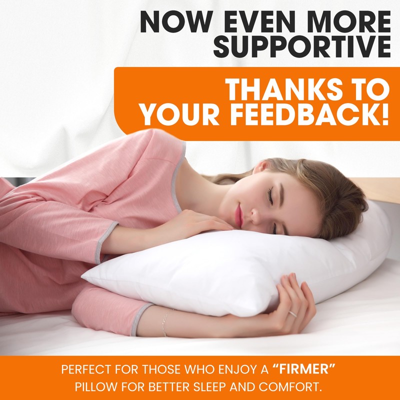 Cheer Collection Down Alternative V Pillowcase – Soft V-Shaped Pillow