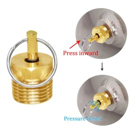 Joywayus - Válvula de alivio de presión macho de latón de 1/2 pulgada (2 unidades)