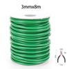 Rubberised Plant Wire, 3 mm x 8 m, Green, 5