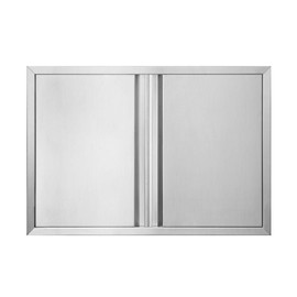 BI-DTOOL Outdoor Kitchen Double Doors 31" W X 24" H BBQ Access Door Thickened 304 Brushed Stainless Steel Doors for Indoor/Outdoor Kitchen Outdoor Cabinet Barbeque Grill or BBQ Island