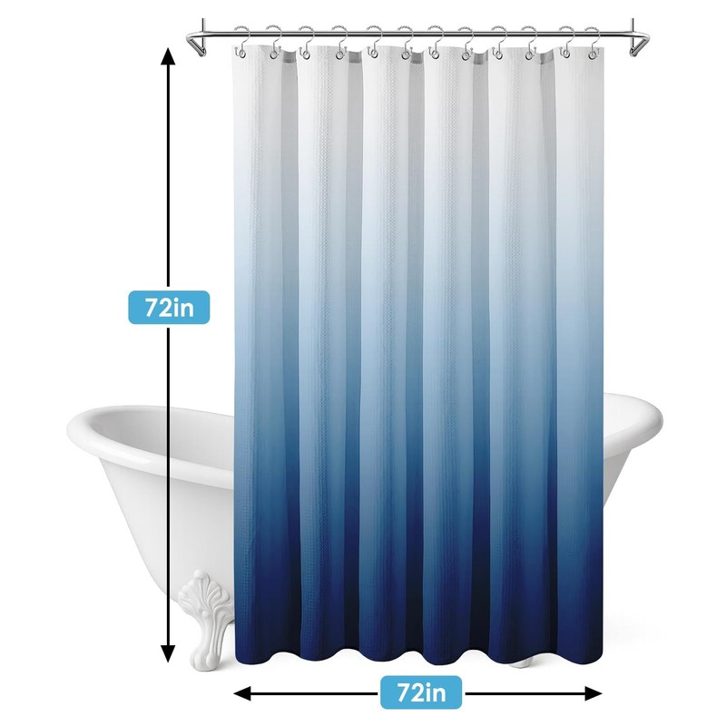 Nesphy 3 in 1 Shower Curtain and Liner,72 x 72