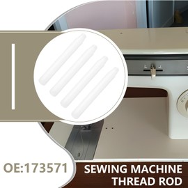 Be In Your Mind Pack of 4 Thread Reel Pen for Sewing Machines 173571 Plastic Spool Rod Replacement Parts for Sewing Machines Compatible with Singer 1247 1263 1263N White