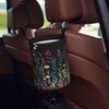 Car Trash Can Hanging, Wildflower Plant Waterproof Auto Garbage Bin