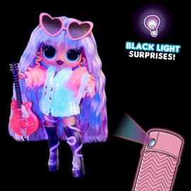 L.O.L. Surprise! Tweens Neon Pop Stars - Thea Stars - 1 Fashion Doll with Backlight Surprises and 10+ Pop Star Fashions and Accessories Velvet of Her Hot Pink Guitar, Gift for Children from 4 Years