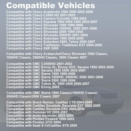 Jovbex 2PCS Knock Sensors with Wiring Harness Kit Compatible with Chevy Avalanche Silverado Suburban GMC Sierra Yukon 1500 2500 3500 Buick Cadillac Hummer 1999-2007 Replacement for 12601822 12589867