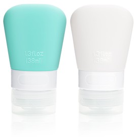 WLLHYF 2Pcs Silicone Travel Bottles, 1.3oz Leak Proof Travel Bottles Refillable Squeeze Containers Travel Bottles for Toiletries Portable Traveling Size Liquid Containers for Shampoo,Lotion