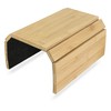 Bamboo Sofa Arm Tray Foldable Wooden Armrest Couch Organiser for