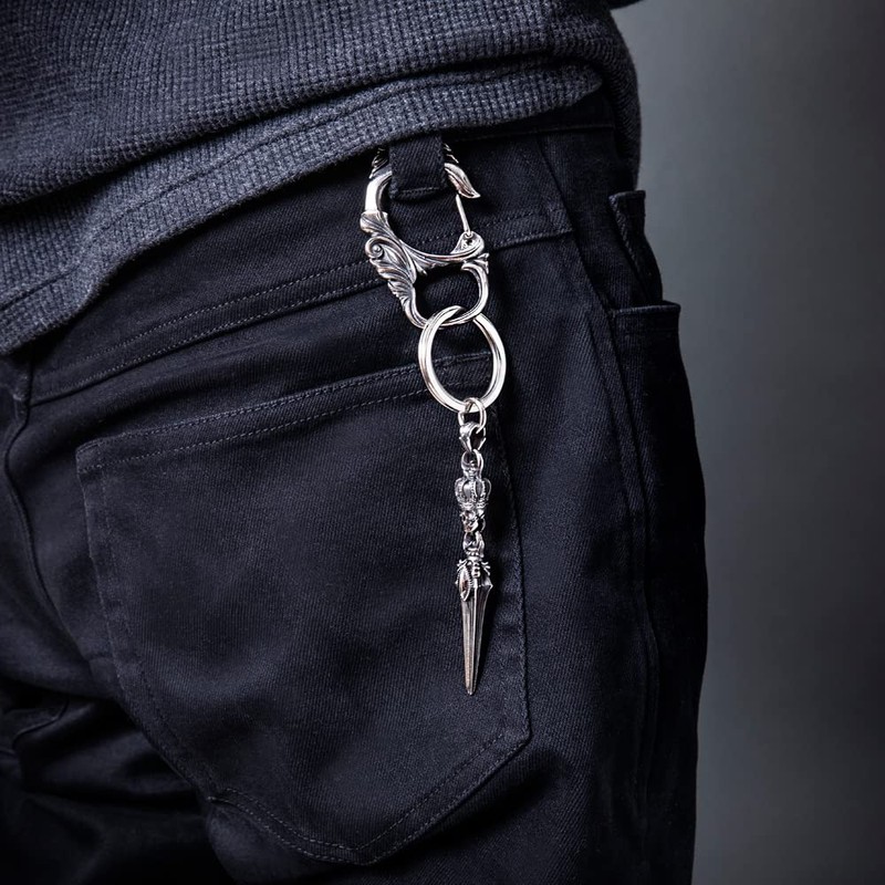 Artemis Kings Skull Crown Dagger Keychain AKK0005 Men's Women's Brand