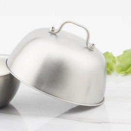 2 Pack Hamburger Dome Cheese Melting Covers Stainless Steel Food Covers for Grilling Blackstone Griddle Accessories Durable Dome Lids for Melting Cheese and Basting BBQ and Grilling