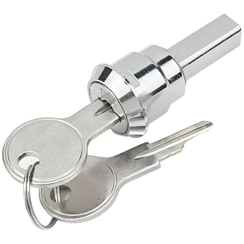 Silver Universal Toolbox Lock, Cabinet Cam Lock, 180° Rotation Unlocking,