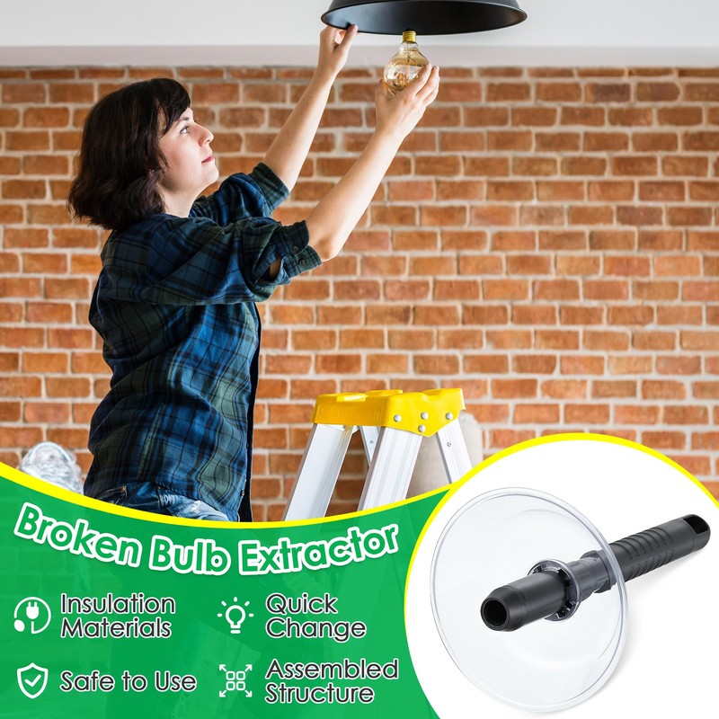 Saillong Broken Bulb Extractor, Light Bulb Changer for Standard Incandescent
