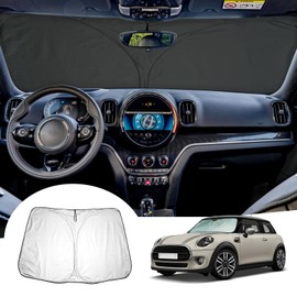 GAFAT Compatible with Mini Cooper F55 F56 2015-2024 Sunshades Front Window Inside, Windscreen Parasol Sun Visor Sun Protection, Cooling, UV Protection, Cooper Accessories