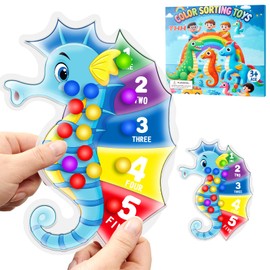 Color Sorting Toys Sensory Toys, Color Matching Toys Fine Motor Skills Game for Toddlers Autism Toys Preschool Learning Activities Calm Down Montessori Toys Gifts for Boys Girls Kids Ages 3 4 5