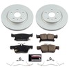 POWERSTOP Rear Geomet Coated Brake Rotors and Brake Pads Brake