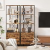 GAOMON 4 Tier Bookshelf with Storage Drawers,70.9 Inch Tall Industrial