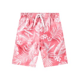 Kanu Surf Boys' Avalon Quick Dry UPF 50+ Beach Swim Trunk, Wade Red