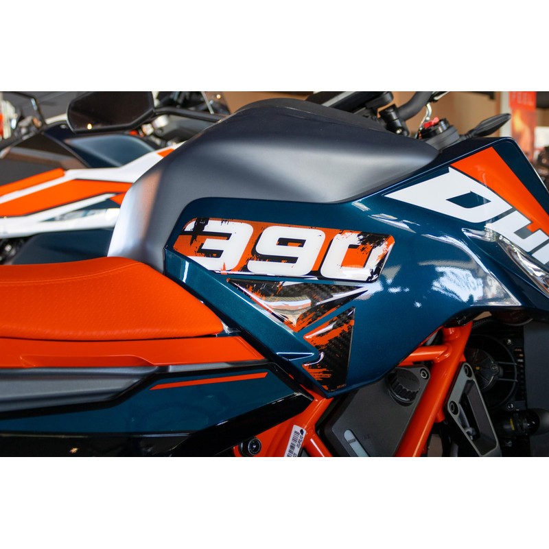 Tankpad Side Tank Pad Carbon Racing Orange Compatible with KTM