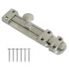 Door Bolts 6 Inch Satin Chrome Flat Bolt Surface Door