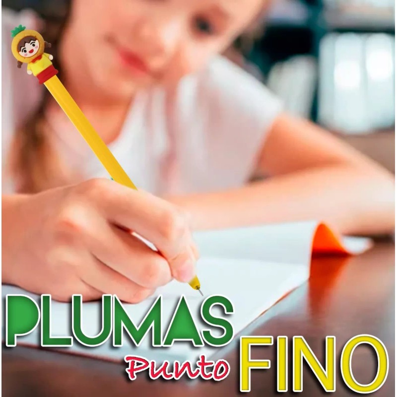 J.H COMPANY Set De 12 Plumas Kawaii Modelos Cute Tinta