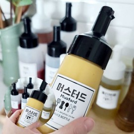 One-Touch Sauce Bottle 470ml Seasoning Container Tube Type Commercial Sauce Container 3ea