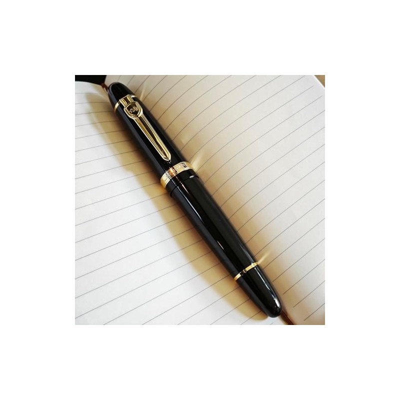 JH159 Rollerball and Ballpoint Pens (Black+Gold Clip)