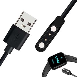 Paukila Smartwatch Cables & Chargers Compatible for P114/Ddidbi P114 /S56/S52 Charger Replacement, 1.97 Ft USB Charging Cable for Smartwatches with 2 pin, Smart Watch Charger Cable