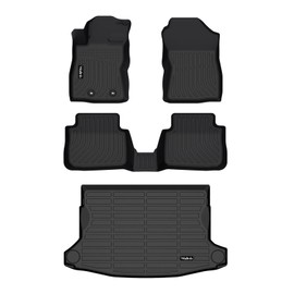Wailtnb All Weather Car Floor Mats & Cargo Liner Set for Subaru Crosstrek 2024 & Impreza 2024 TPE Trunk Liner Accessories for Crosstrek Impreza Black