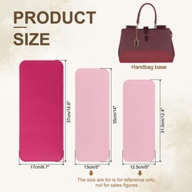 PATIKIL Felt Base Shaper 15x7 Inch, Bag Bottom Shaper Pad Purse Liner Board Insert Arc Corner for Handbags Tote Crossbody Bag Backpack, Fuchsia