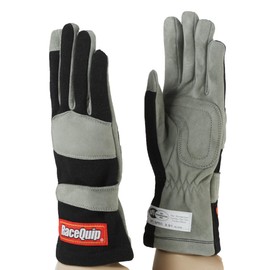RaceQuip® 351003RQP 351 Series Driving Gloves - SFI 3.3/1 - Black/Gray - Medium