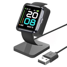 for ID208/IDW208 Plus Charger Stand,Blueshaweu Charging Stand Desk Watch Stand Holder Charging Dock Station Compatible with Quican/WMK ID208 Plus 1.8"/ID208 Plus 1.8 Inches Smart Watch (Black)