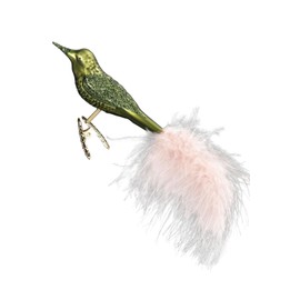 Inge-Glas Clip-on Bird, Lovely Chirping 10156S024 German Glass Christmas Ornament