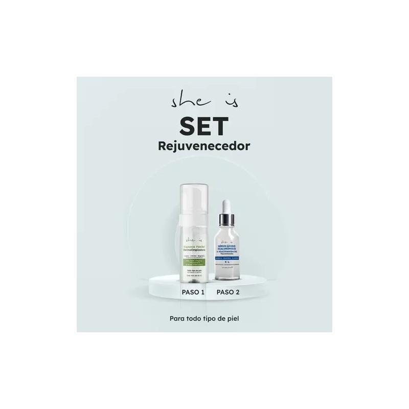 Set Facial Rejuvenecedor She Is Skincare (2 Piezas)