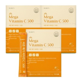 Barun Mega Vitamin C Powder, 250g, 3 boxes / 바른 메가 비타민C 분말, 250g, 3박스