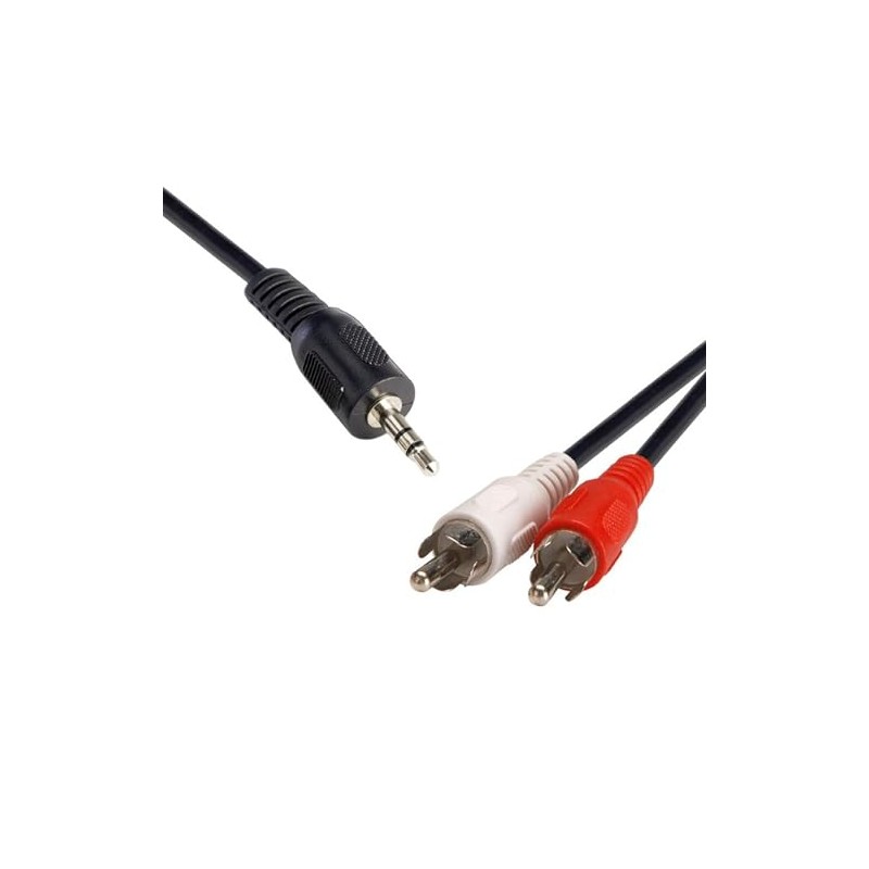 8WARE 3.5 Streo Plug to 2 x RCA Plug 2m