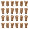 INCREWAY Natural Wooden Wine Stoppers - 24 Pcs Tapered Corks