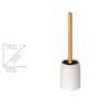 WENKO Altavalle Freestanding Toilet Brush Set Polyresin and Bamboo for