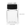 ULTECHNOVO 24pcs Wide Mouth Sample Bottles With Black Screw Caps