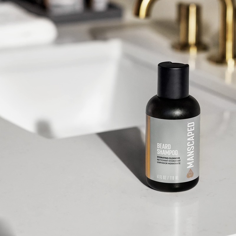MANSCAPED™ Beard Shampoo, Hydrating Cleanser with Eucalyptus, Rosemary, Lavender Essential