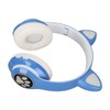 LXB39C Kids Headphone Bluetooth 5.0 Foldable Wireless Glowing Music Cat